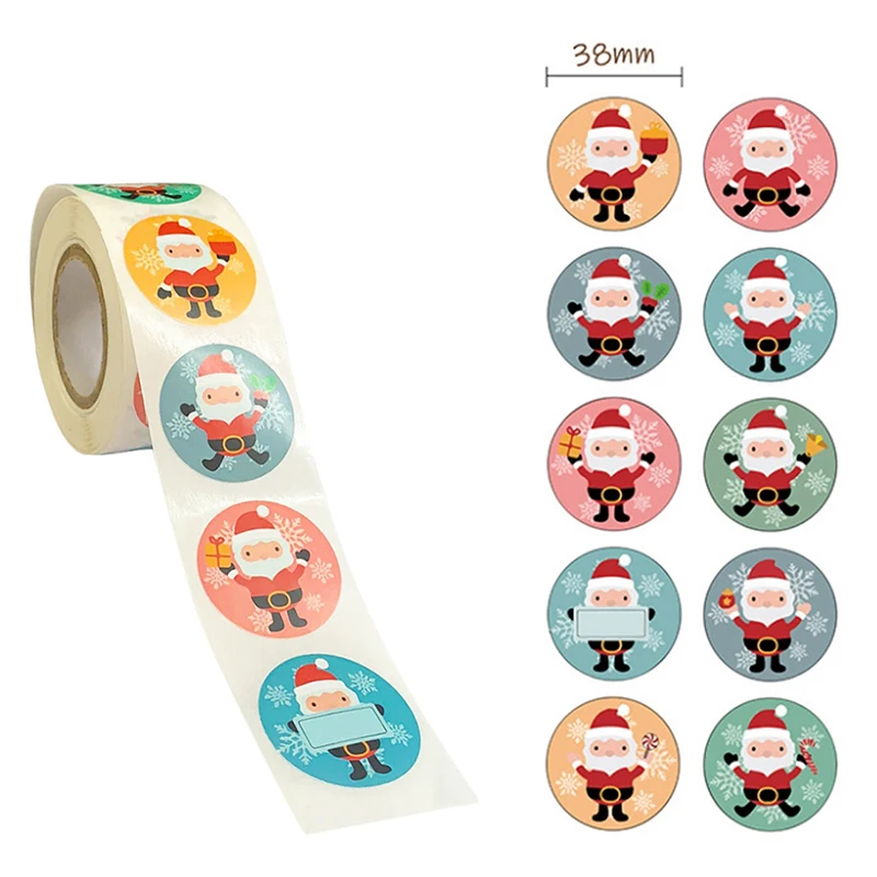 Рождество Крафт ручная работа наклейка коробка для карт упаковка спасибо