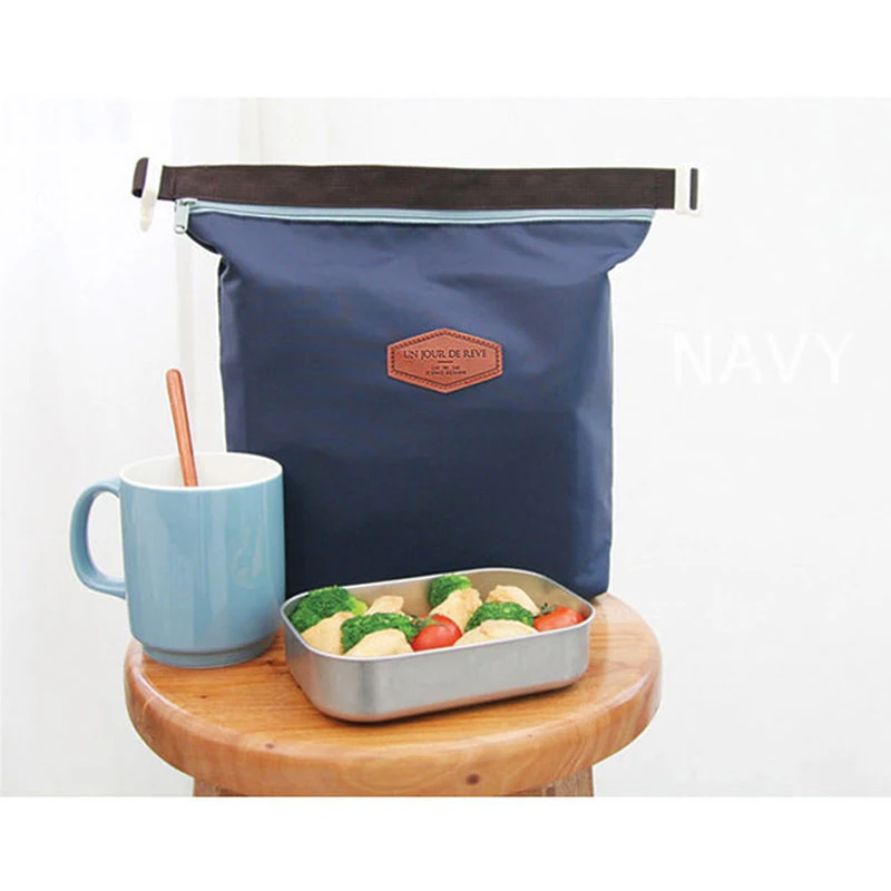 

Fashion Portable Thermal Insulated Lunch Bag Cooler Lunchbox Storage Bag Lady Carry Picinic Food Tote Insulation Package Cloth