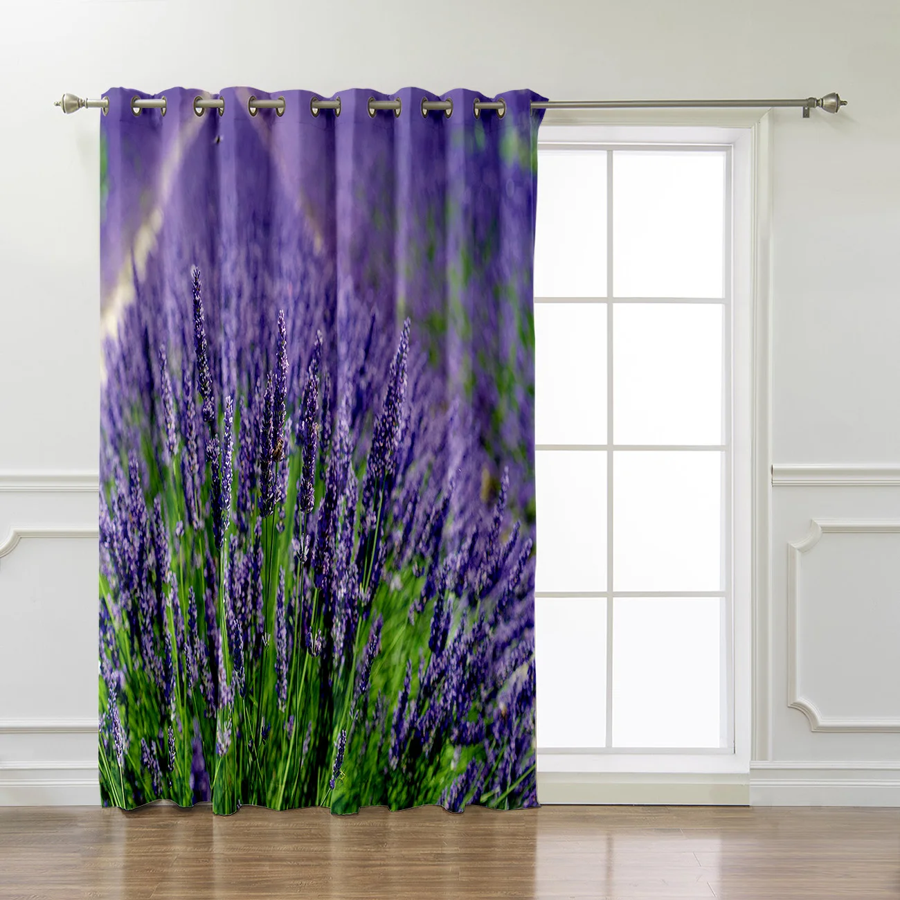 Занавески на окна с цветами лаванды занавески для гостиной кухни большие