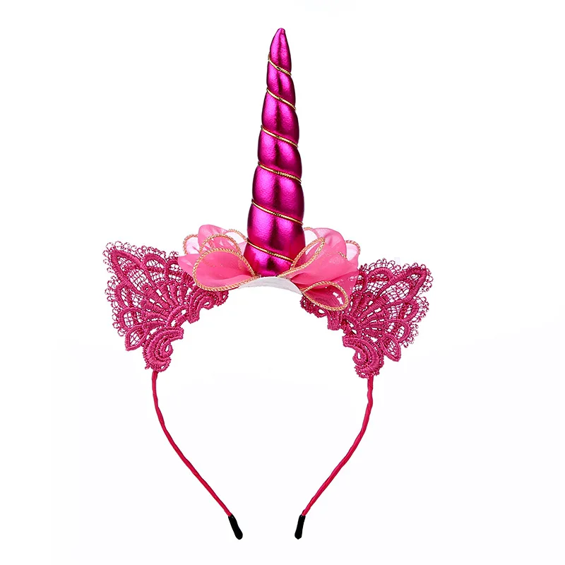 Головная повязка с единорогом обруч головой единорога супер большая бабочкой