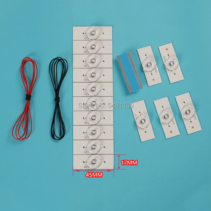 

Nuevo Juego de 3V 6V lmpara de aluminio cuentas forTCL Lehua Skyworth Hisense Konka Changhong Haier Skyworth lmpara Universal