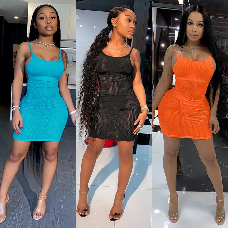 

2021 Сексуальное Женское Платье на бретелях, модное однотонное тонкое платье-карандаш с открытой спиной