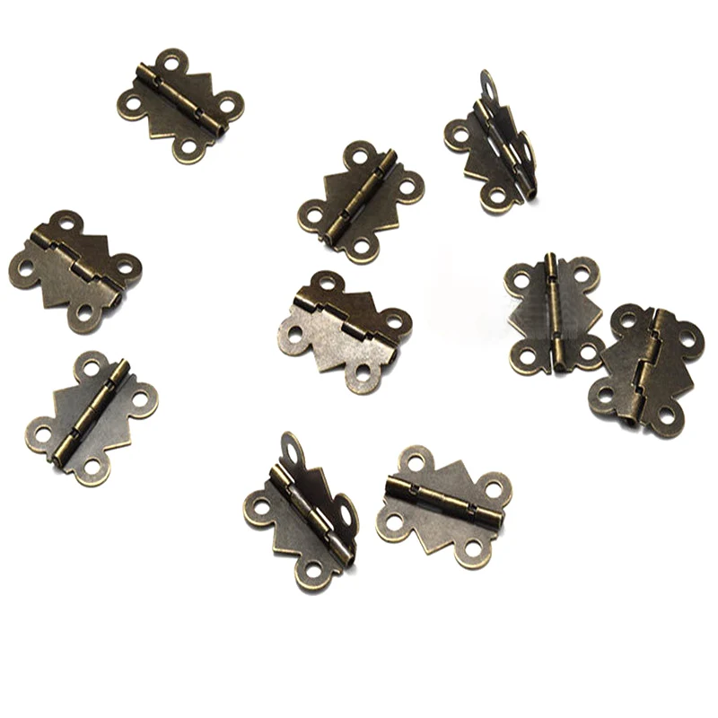 10 шт. петли с винтами в виде бабочек железными петлями шкатулка для ювелирных