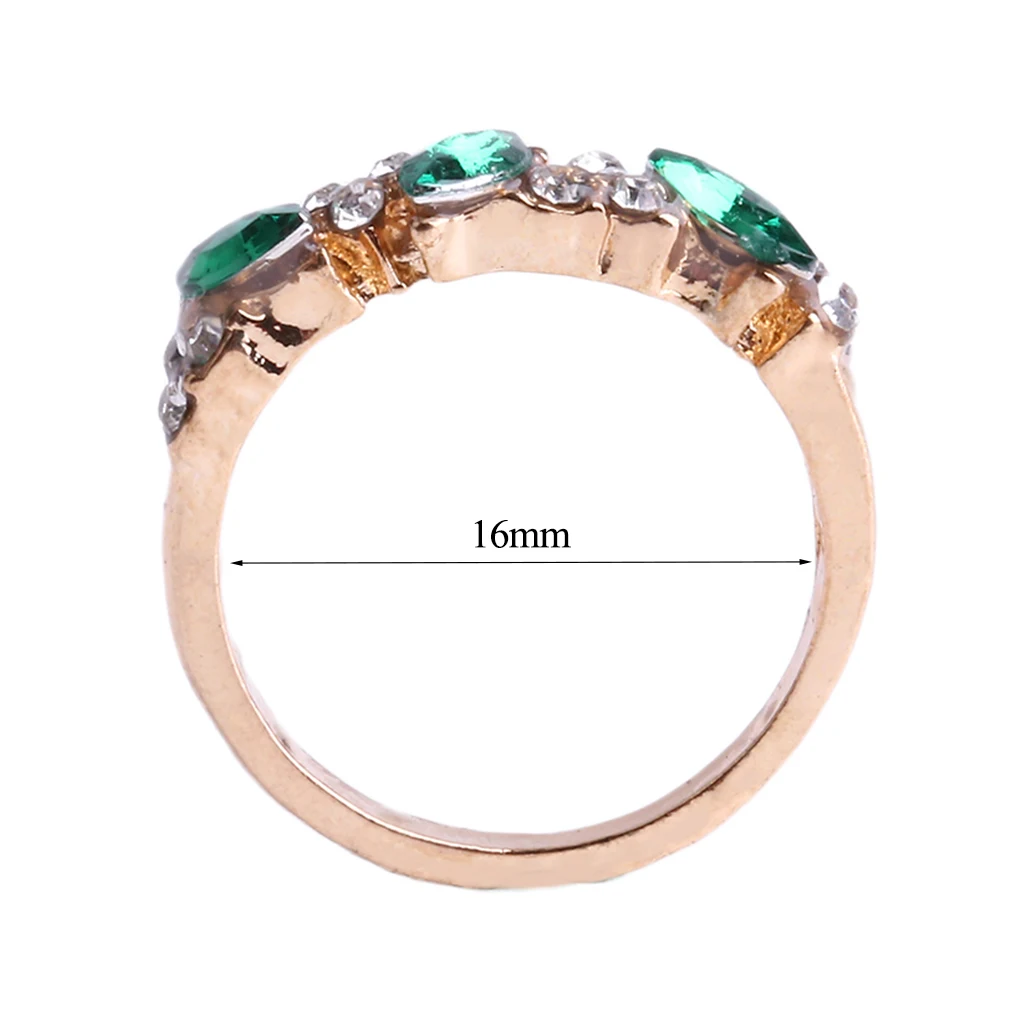 1 шт. винтажное ослепительное кольцо с синим кристаллом имитация изумруда стразы