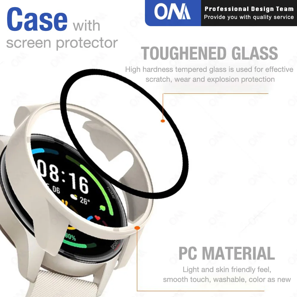 Чехол для Xiaomi Mi Watch цветной спортивный бампер с полным покрытием жесткий чехол
