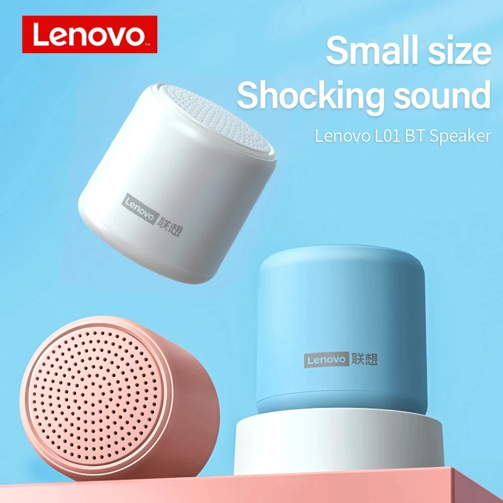 

Original Lenovo L01 Bluetooth Speaker Portable Outdoor Loudspeaker Wireless Mini Column 3D Stereo Music Surround Bass Box Mic