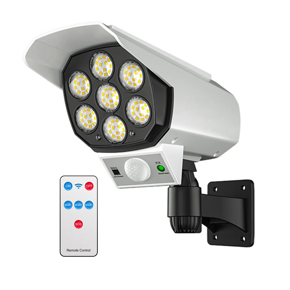 

Waterproof Simulation Monitor Light Solar Powered Light Household Garden Courtyard LED 360 Degree Rotating Spotlight