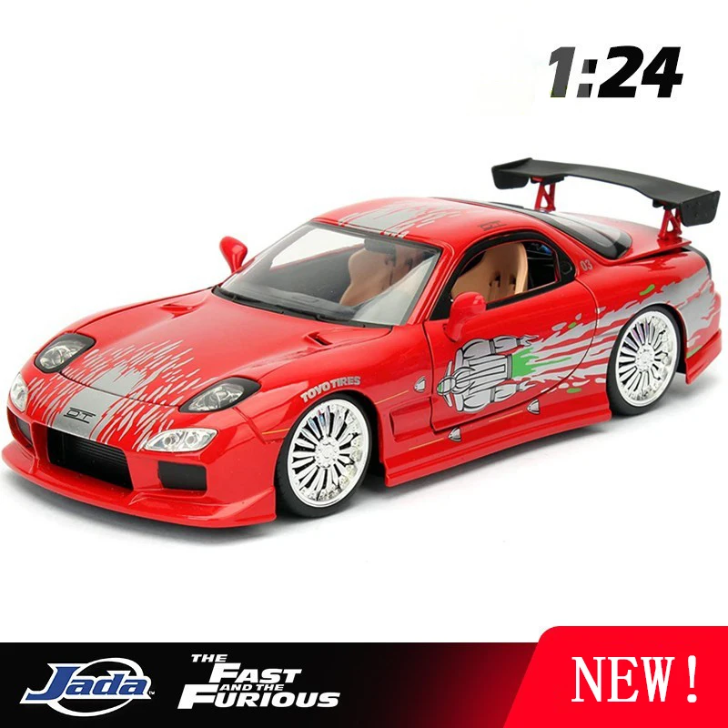 Автомобиль игрушечный JADA 1:24 Mazda RX7 литой автомобиль из сплава Игрушечная модель