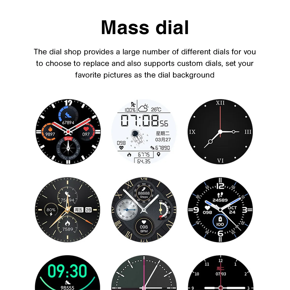 

Sports Music Smart Watch Men 4G Memory Recording Function Bluetooth Call Full Touch Fitness Tracker Smartwatch For Android IOS