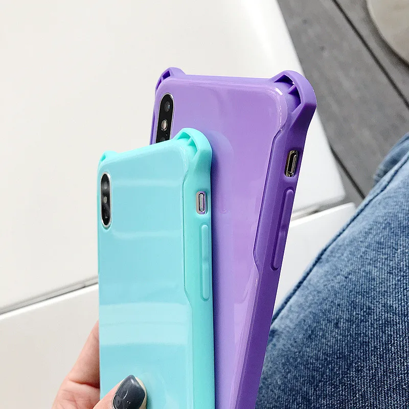 Strap Cord Chain Candy Color Phone Case For iPhone 11 Pro XS Max XR X 7 8 6 6s Plus Carry Necklace Lanyard Clear Cover Cases |