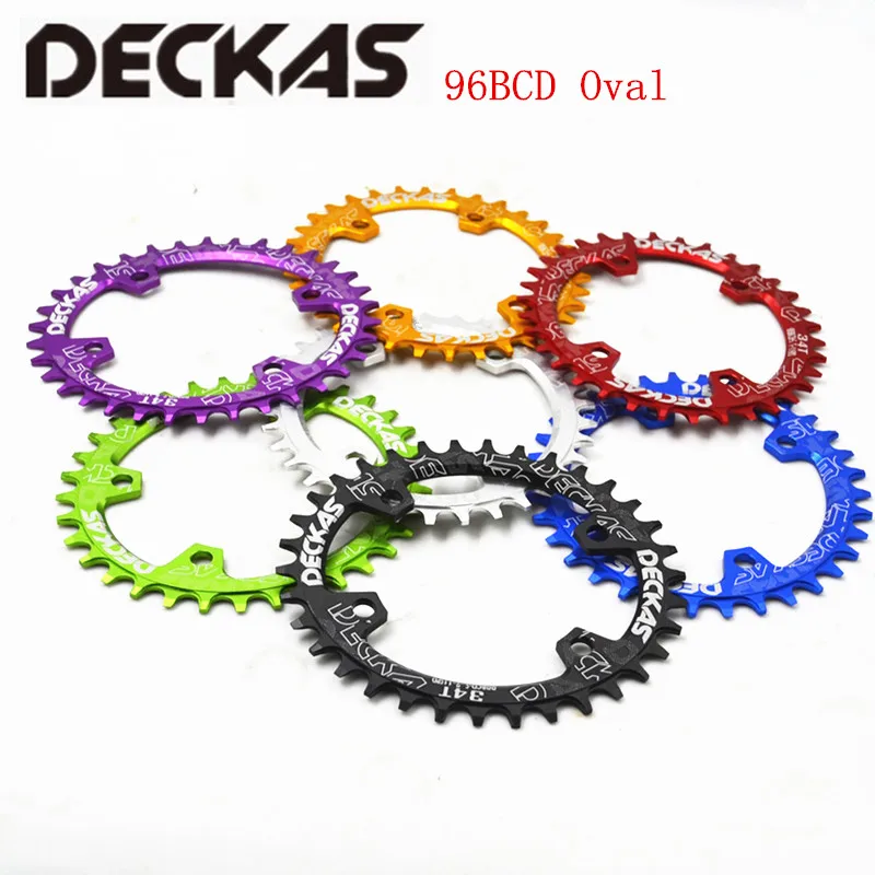 Deckas овальная Звездочка MTB горный велосипед кольцо цепи велосипеда BCD 96 мм 32/34/36/38T