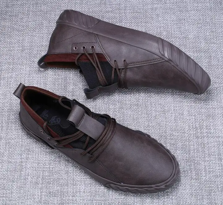 autumn new fashion street cool men lace up leather casual shoes man trend shoes man loafers