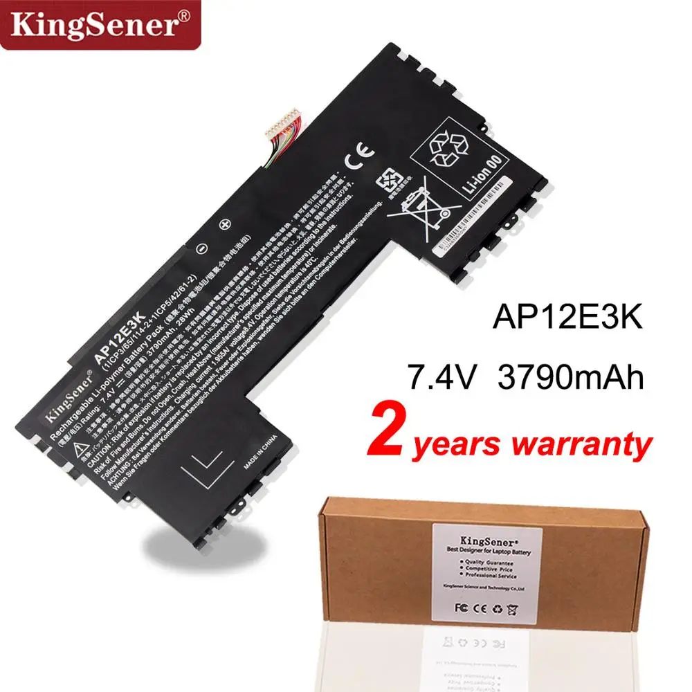Bateria de Laptop para Acer Aspire s7 S7191 11 Ultrabook Cp3 65 1142 Cp5 41 61-2 7.4v 3790mah Kingsener-ap12e3k