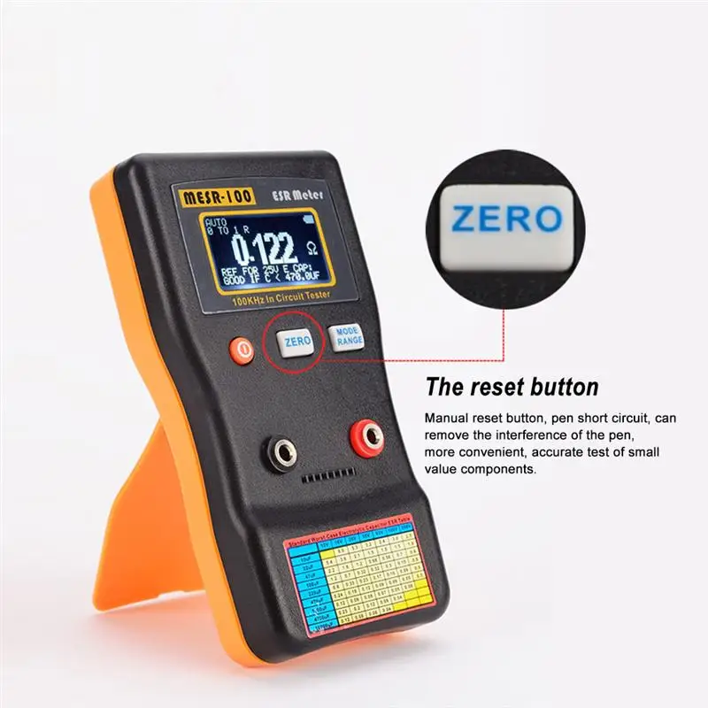 

1 Pcs MESR-100 Professional Capacitance ESR Meter Resistance Meter High Precision Capacitance Resistance Tester