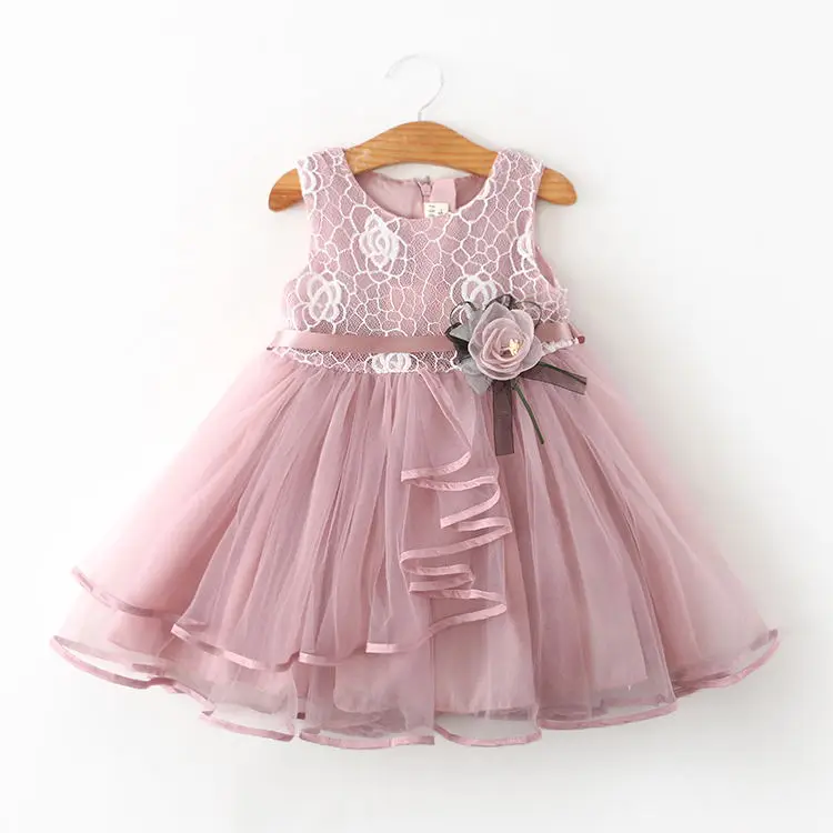 Кружевное платье-пачка с цветочным принтом для маленьких девочек | Детская