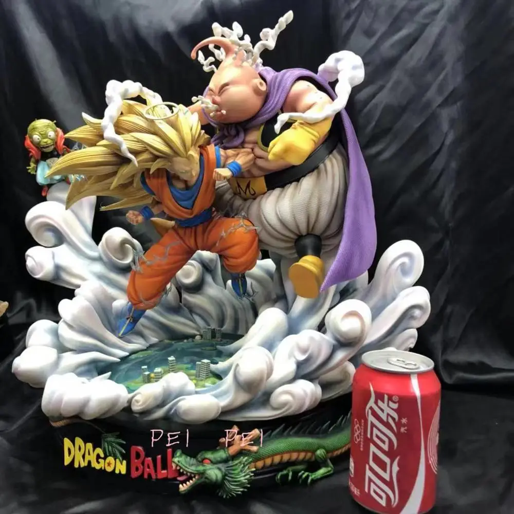Аниме Dragon Ball Super Saiyan 3 Son Goku VS Majin Buu полноразмерная анимационная фигурка GK Коллекционная модель игрушки P1684