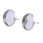 Пустые Кабошоны из нержавеющей стали для рукоделия, принадлежности для изготовления ювелирных изделий, 40 шт., 8 мм, 10 мм, 12 мм