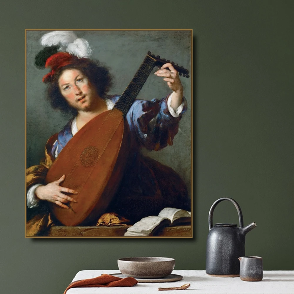 Lute-плеер от Bernardo холст живопись каллиграфия Холст плакат Печатный Декор картина