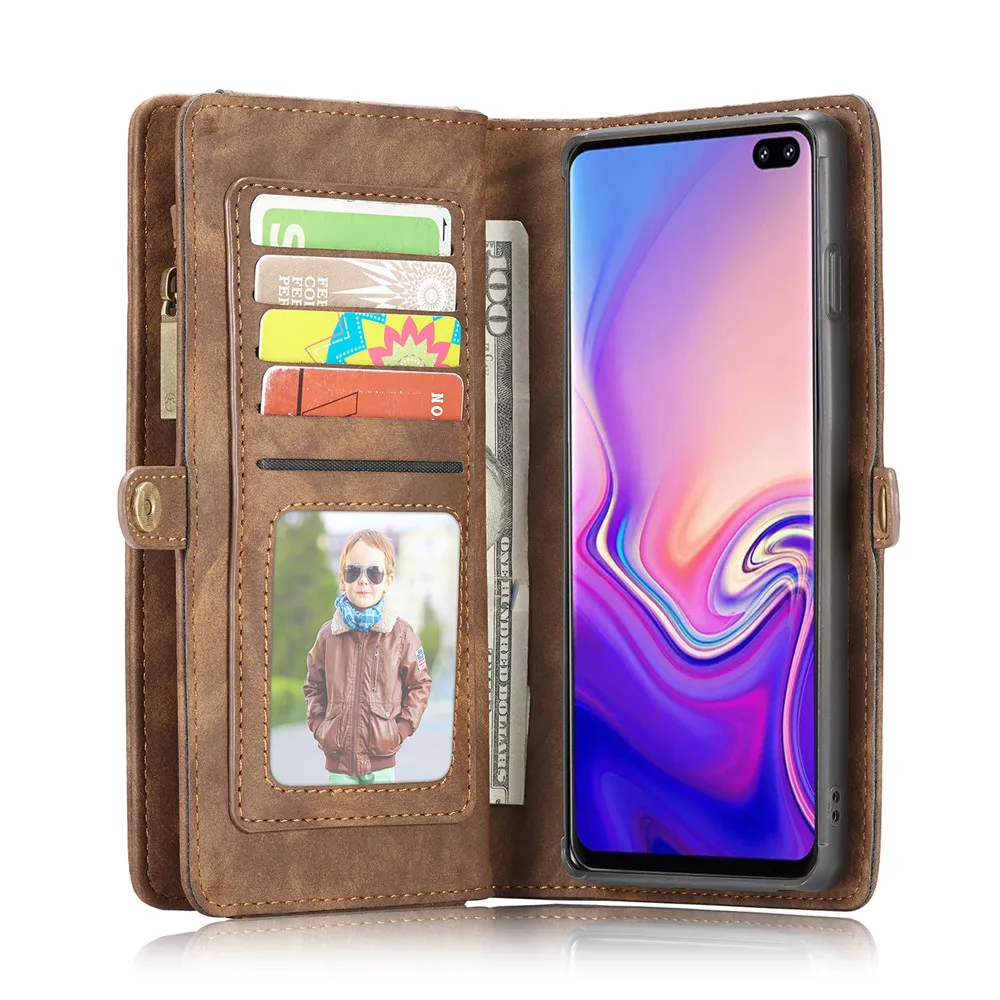 Флип-кейс для Samsung Galaxy Note 20 Ultra S20 FE Plus S10 10 S9 S8 S7 Edge чехол-кошелек 2 в 1 кожаный чехол |