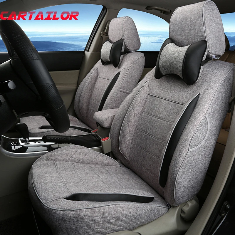 

CARTAILOR Automobiles Seat Covers for Chrysler PT Cruiser 2008 Car Seat Cover 5 Seat Linen Fabric Cover Seats Set Car Styling