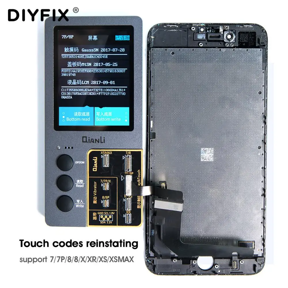 Qianli iCopy ЖК-экран цветной ремонт ПРОГРАММАТОРЫ eeeprom для iPhone XR XSMAX XS 8P 8 7P 7 Вибрация сенсорная фоточувствительная