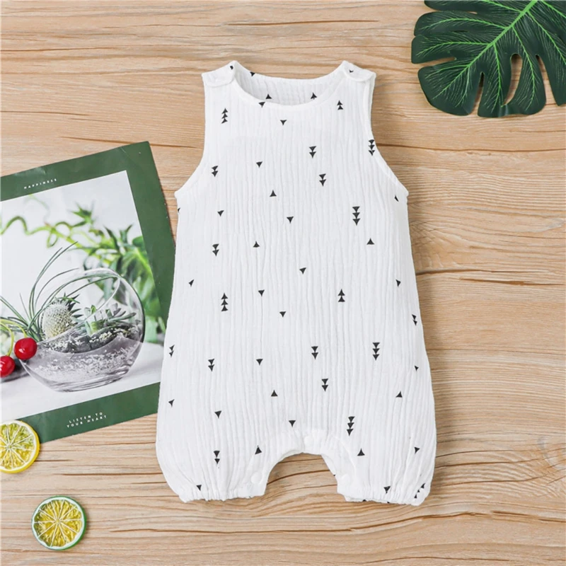 

Baby Romper Summer Toddler Newborn Infant Sleeveless Cotton Jumpsuits Outfits Q9QB
