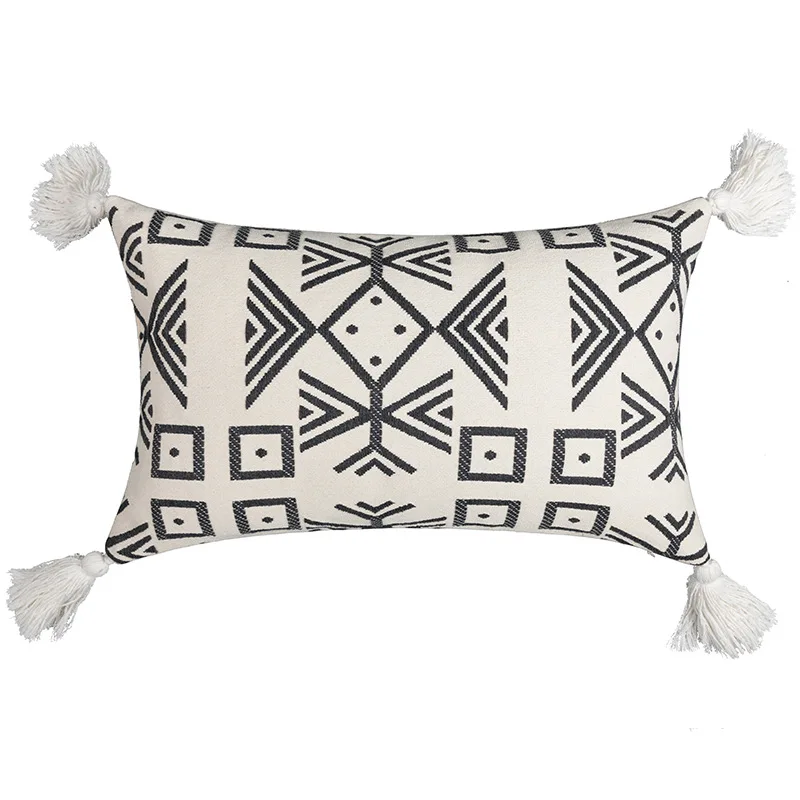45×45 30×50 New Nordic Moroccan INS style Waist Car Sofa Cushion Pillow Family Home Decor Comforts Livingroom Boho Tassel images - 6