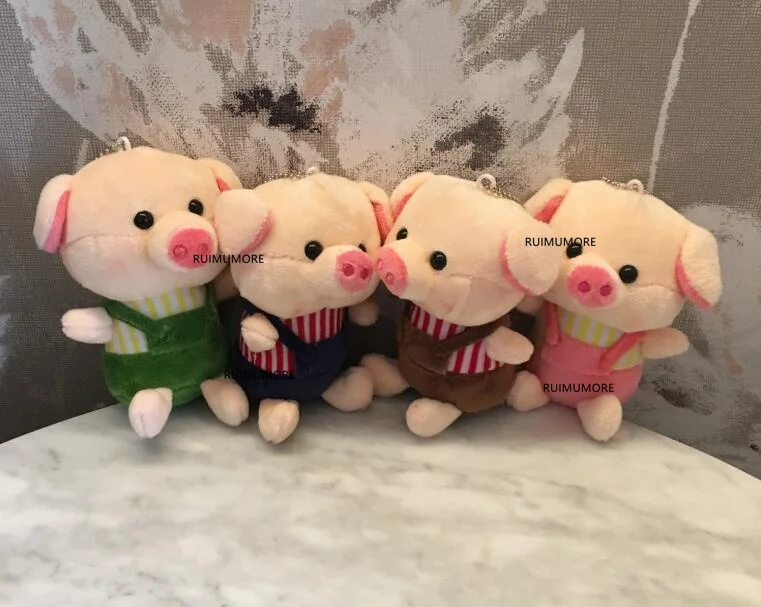 1x random 15cm Все брелки плюшевые игрушки, новогодний подарок 4-16 см прибл. Плюшевые игрушки свиньи куклы - Цвет: 1x random 15cm