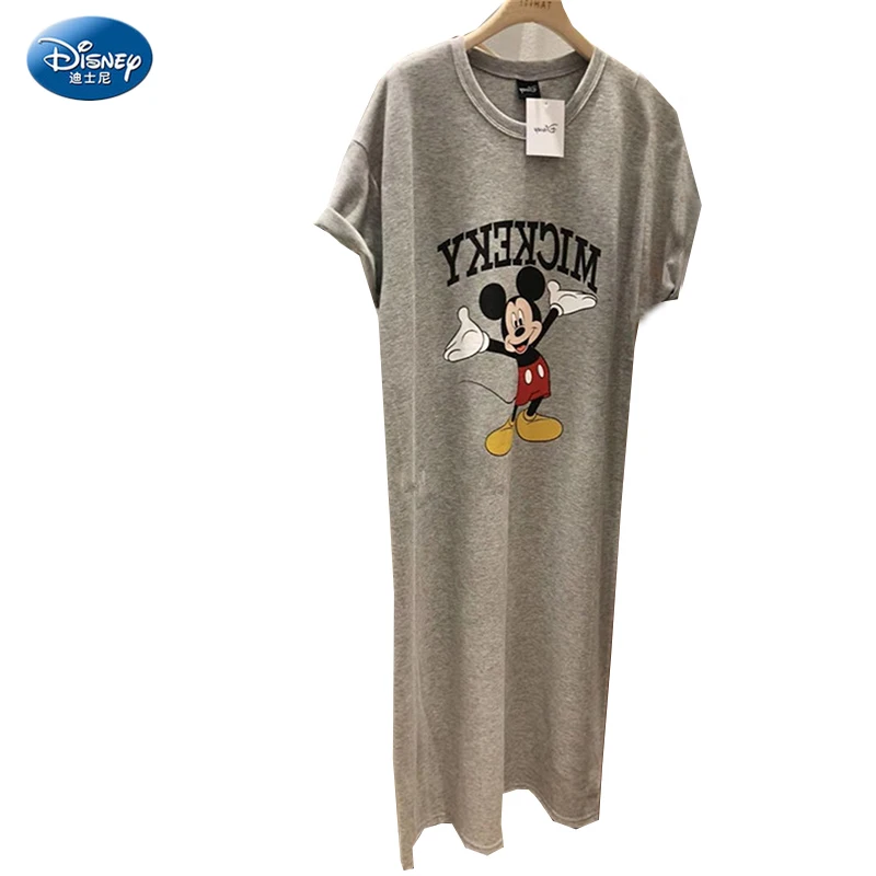 

Disney Mickey Mouse female ins cartoon pattern summer new fashion all-match dress Middle length clothes zz0617