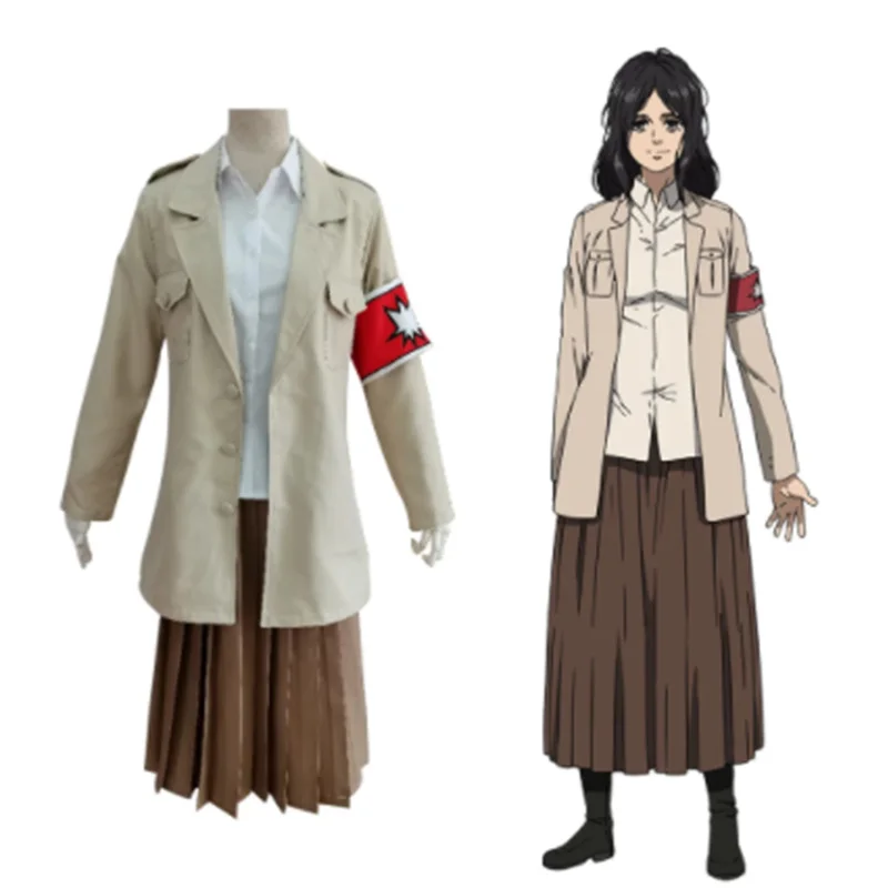 

Attack on Titan Shingeki no Kyojin AOT Pieck Finger Cosplay Costume Uniform Skirt Outfits Halloween Carnival Women Suit