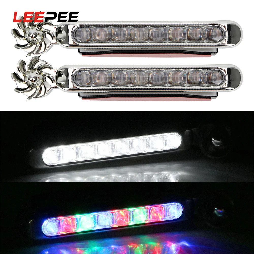 LEEPEE светодиодный ветер Мощность ed вращения вентилятора автомобиля дневные