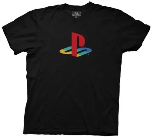 Playstation Logo Video Games Лицензированная хлопковая Футболка Для Взрослых Повседневная