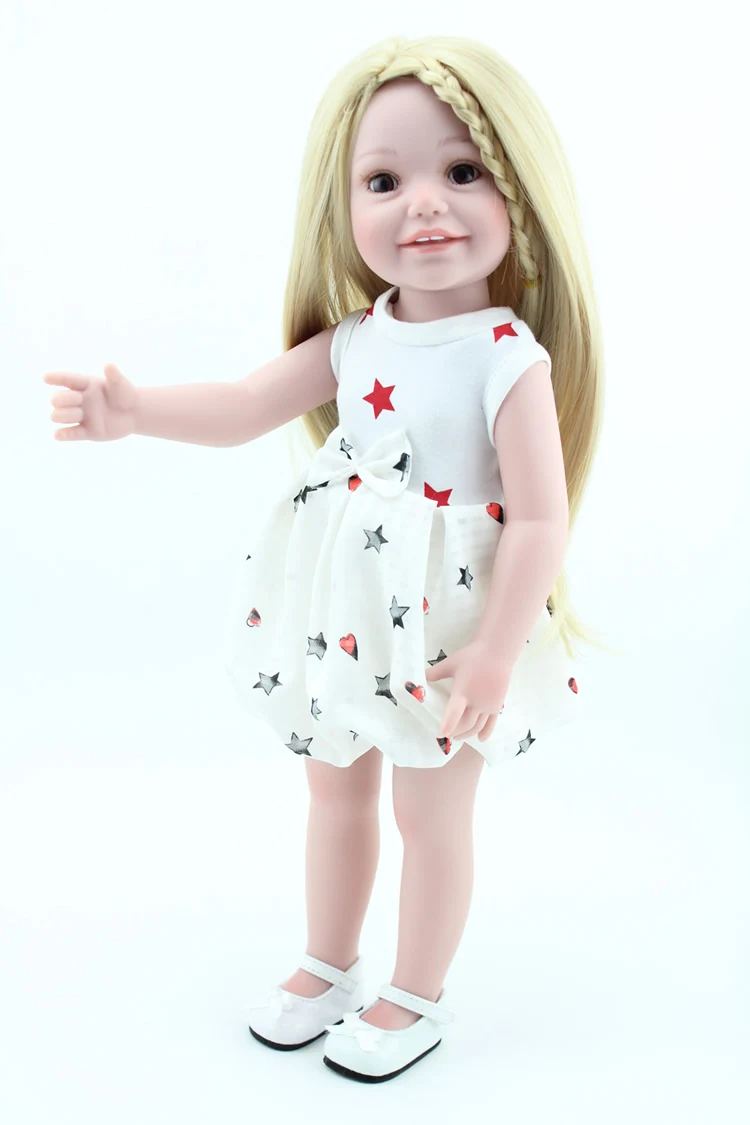 

Girl Dolls 45cm full vinyl body American Soft Reborn Baby Realistic Dolls Lifelike babies Play Dolls Fun Kids Toy Gifts