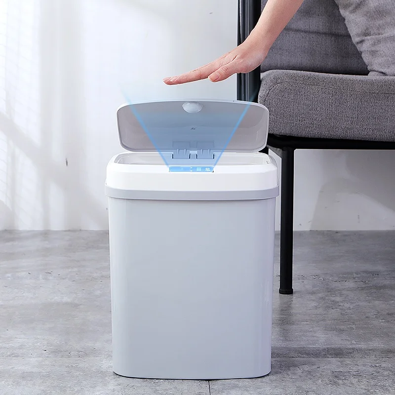 

Home Intelligent Automatic Induction Electric Rubbish Trash can Smart Waste Bins Ashbin Kick Barrel Charging Version Trash Can
