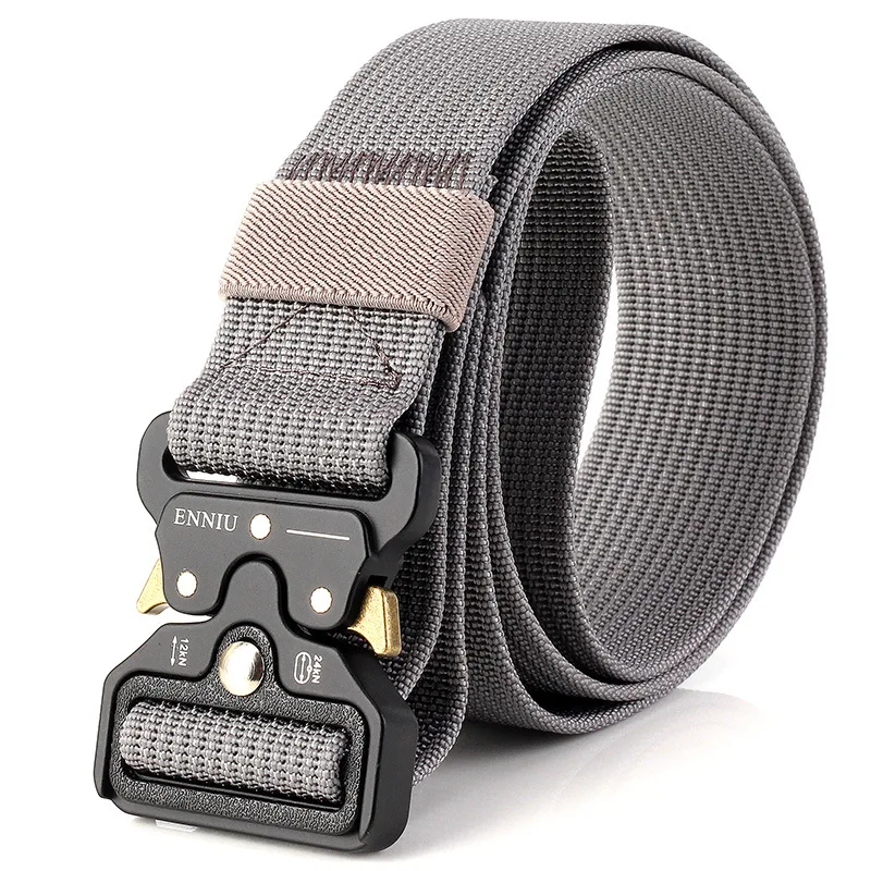 

Men's Belt Tactical Belt Survival Belt For Outdoor Hunting Fishing Alloy Buckle Men Waistband Quick Release Nylon Elastic