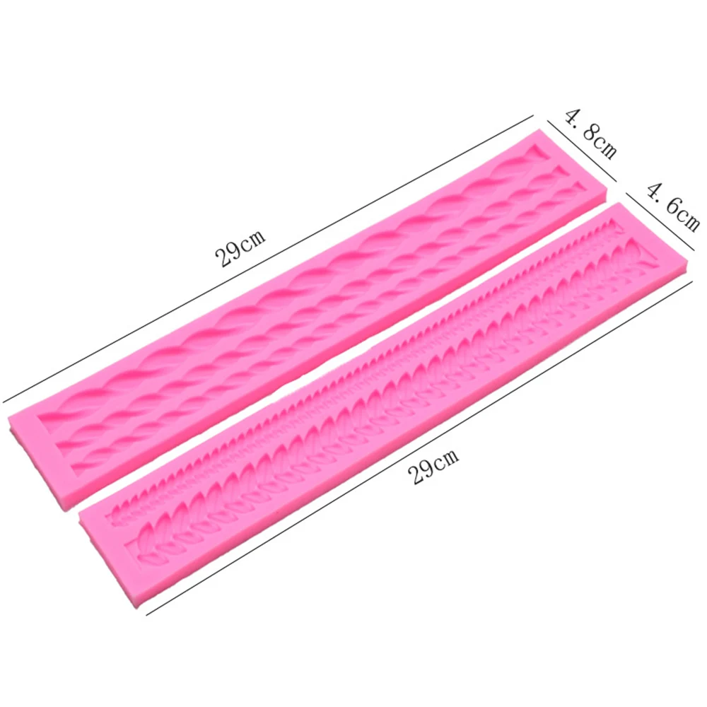 3D помадка силиконовая форма веревка формы для украшения торта в виде листьев