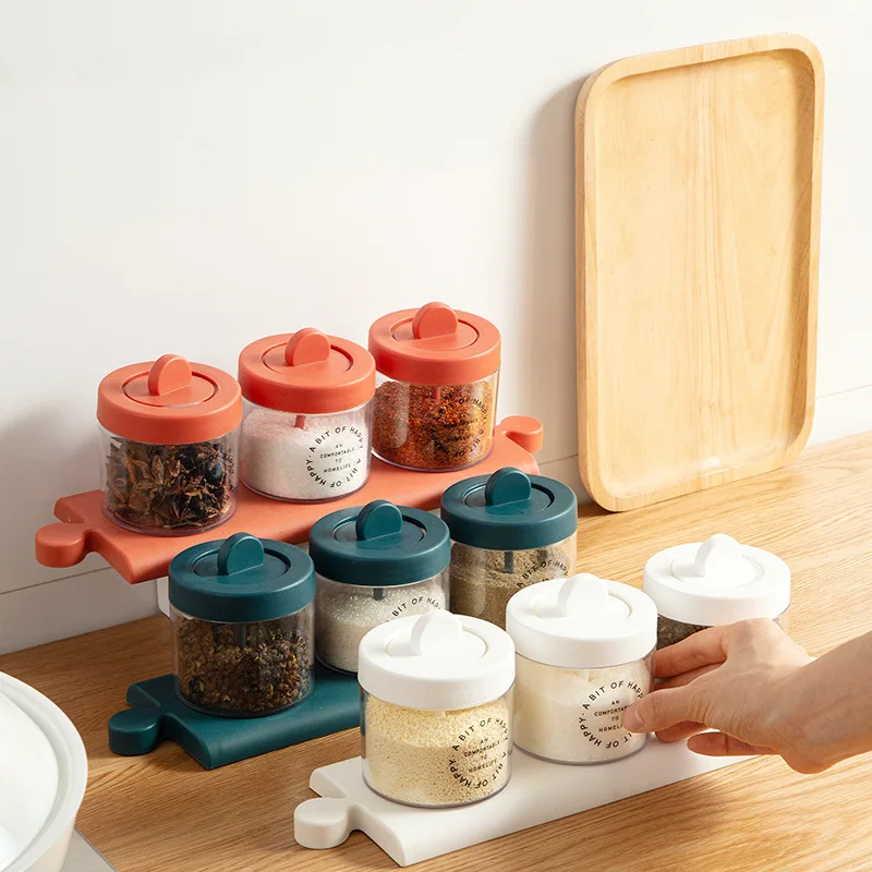 Новый специй бутылка-органайзер Пластик банки для хранения соль специи и емкость