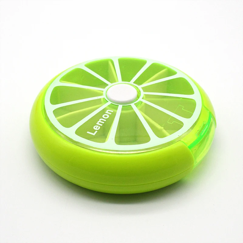 Портативный круглый Форма маленький медицина таблетки коробка 7 дней в неделю