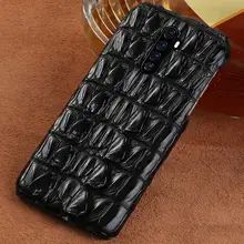 Real crocodile Leather Phone case for Realme 7 Pro XT X7 X50 X2 5 6 8 Pro GT Neo Cover For OPPO A9 Reno 5 4 2 Z Find X3 X2 Pro