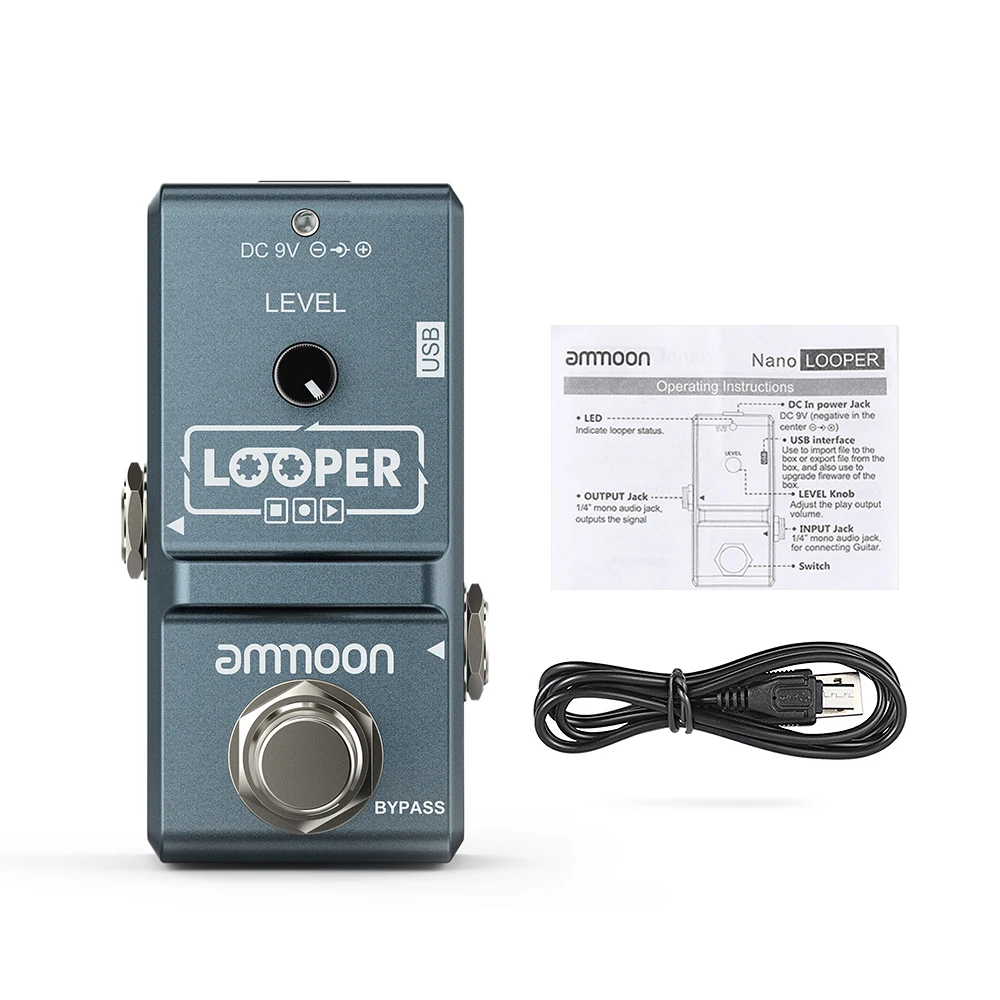 Гитарная педаль ammoon AP 09 Looper Nano Series Loop эффектов для электрогитары True Bypass