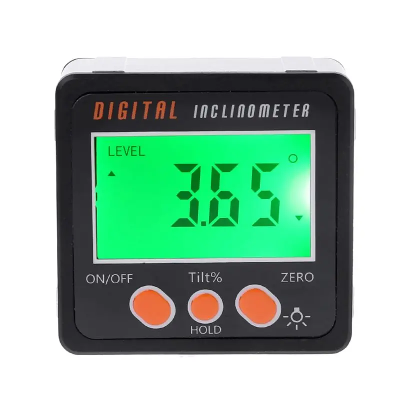 

LCD Digital Inclinometer Electronic Protractor Aluminum Alloy Shell Bevel Box Angle Gauge Meter Measuring Tool