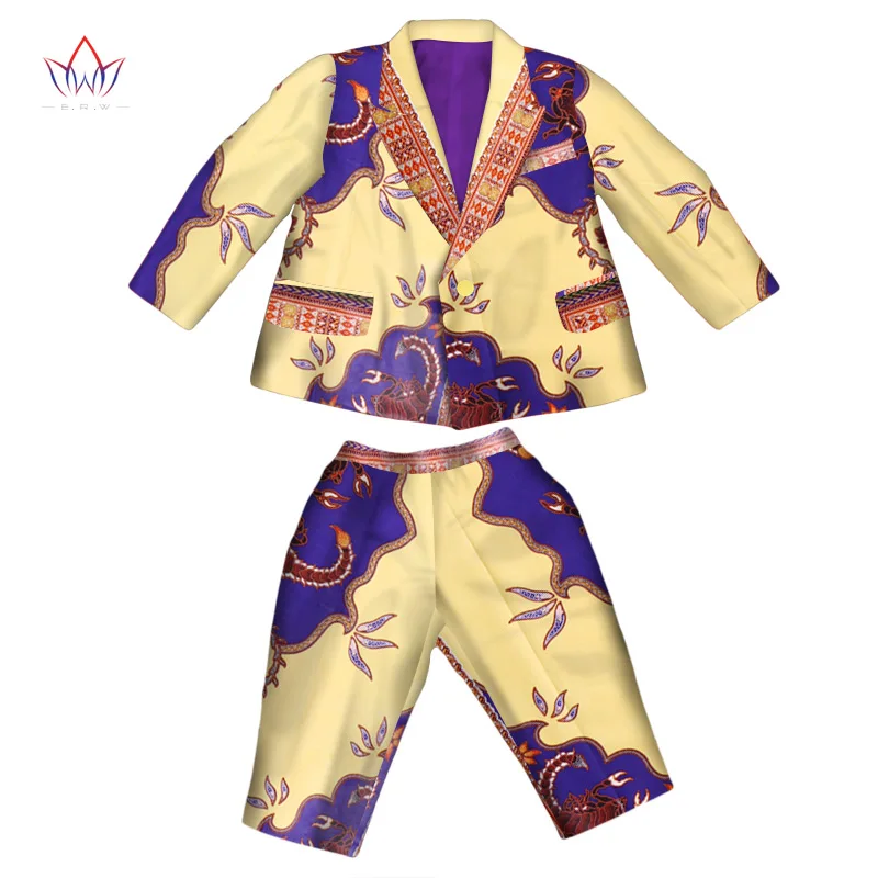

2020 African Clothing 2 pieces Dashiki Traditional Autumn Boy Clothes Matching Africa Print Boy Blazer Set Clothing BRW WYT105