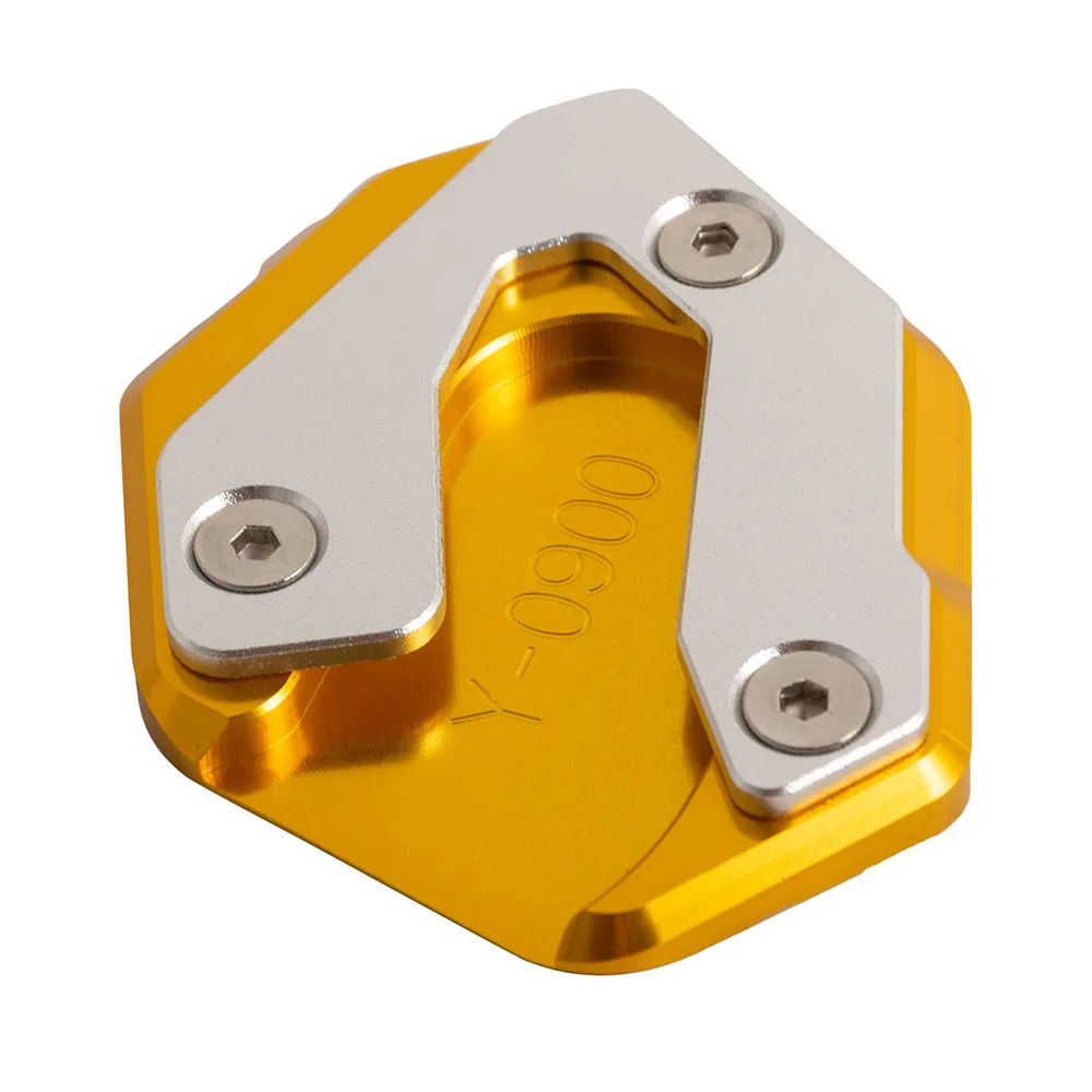 Gold Motorcycle Enlarge Kickstand Side Stand Widening Base Extension Plate Pad For Yamaha MT 09 Tracer- XSR900 - Цвет: Gold