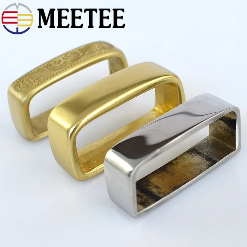 Мужские кожаные пряжки для ремня Meetee 2 шт. 30 40 мм металлические медные Твердые