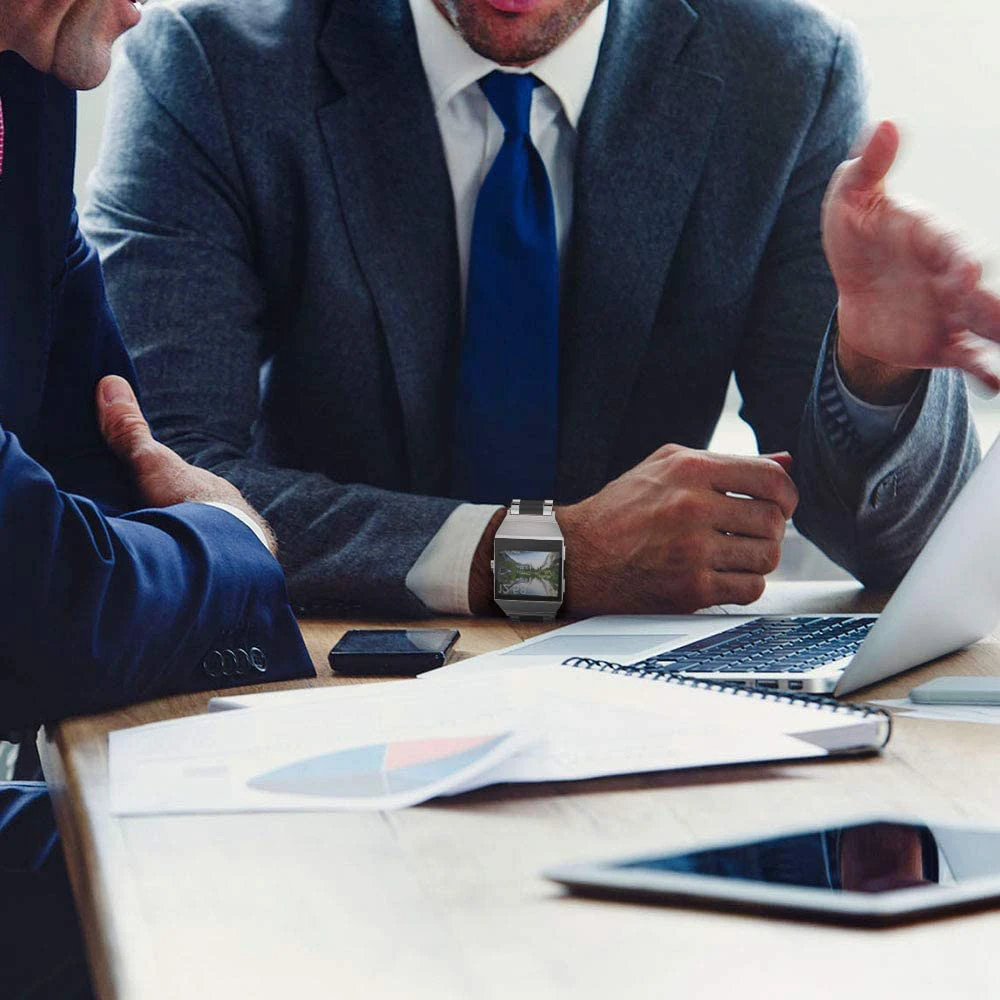 Совместим с ионными ремешками Fitbit металлические браслеты из нержавеющей стали