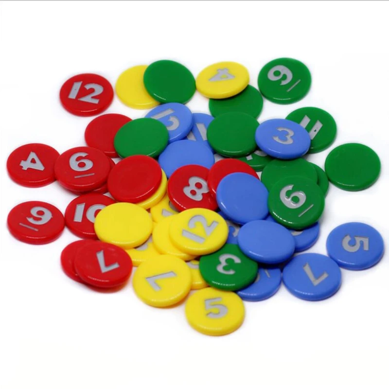 

48pcs/set Plastic Poker Chips Card Casino Bingo Game Markers for Fun Family Club Counting Accessories 4 Colors