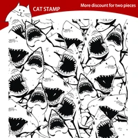 shark background transparent clear stamps for scrapbooking card making photo album silicone stamp diy decorative crafts