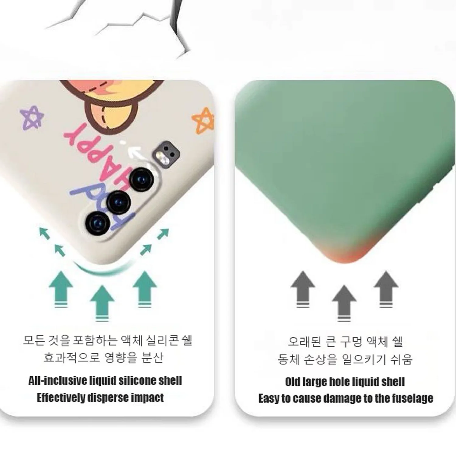 

Suitable For Huawei P30 Pro Liquid Silicone Mobile Phone Case Couple Mobile Phone Case Anti-Fall Protective Cover Korean Style