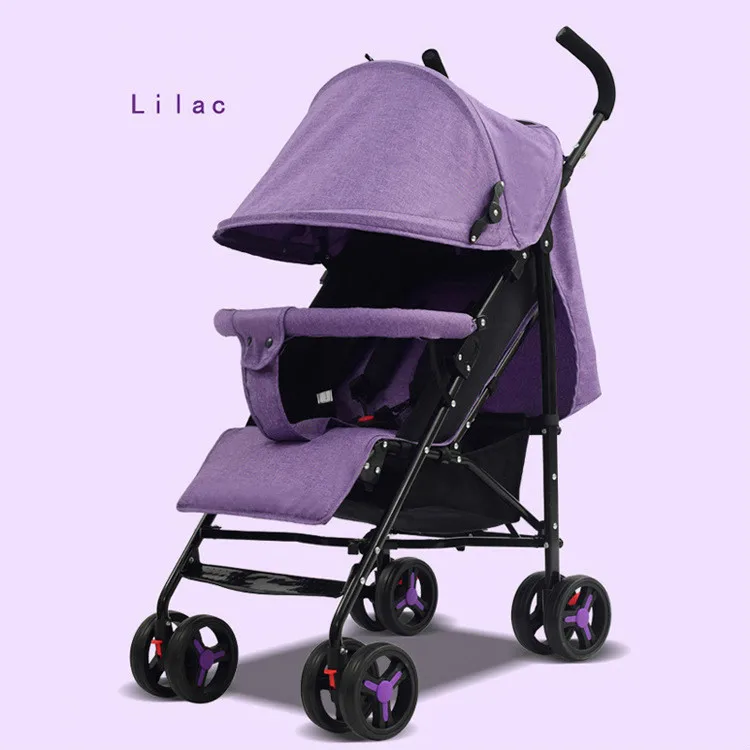 Purple Расширяющийся Сверхлегкий складной зонт для новорожденных, подходит для детских колясок 4 сезонов с высоким спросом - Color: Purple
