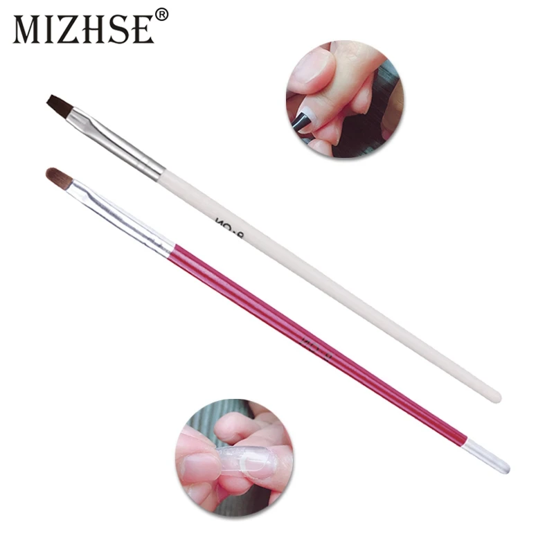 

Nail Art Brush Set Flat Pen Drawing Painting Tips Dust Clean Builder Acrylic UV Gel Brush Extension Design Tools Manicure